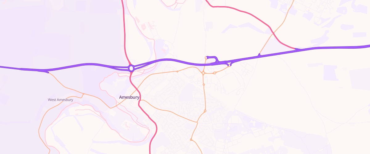 Map showing the location of Amesbury Superstore Petrol Filling