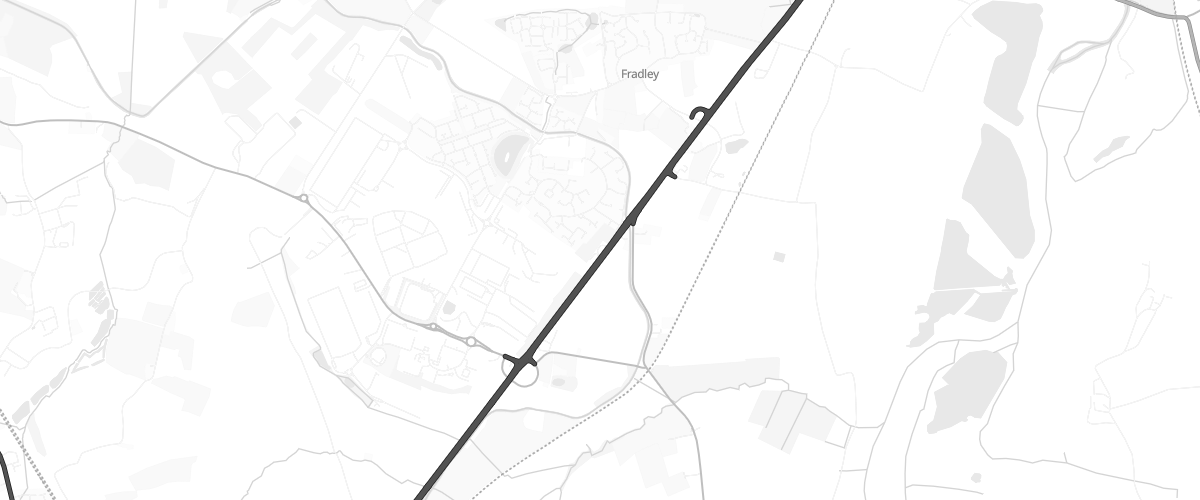 Map showing the location of Shell Fradley North