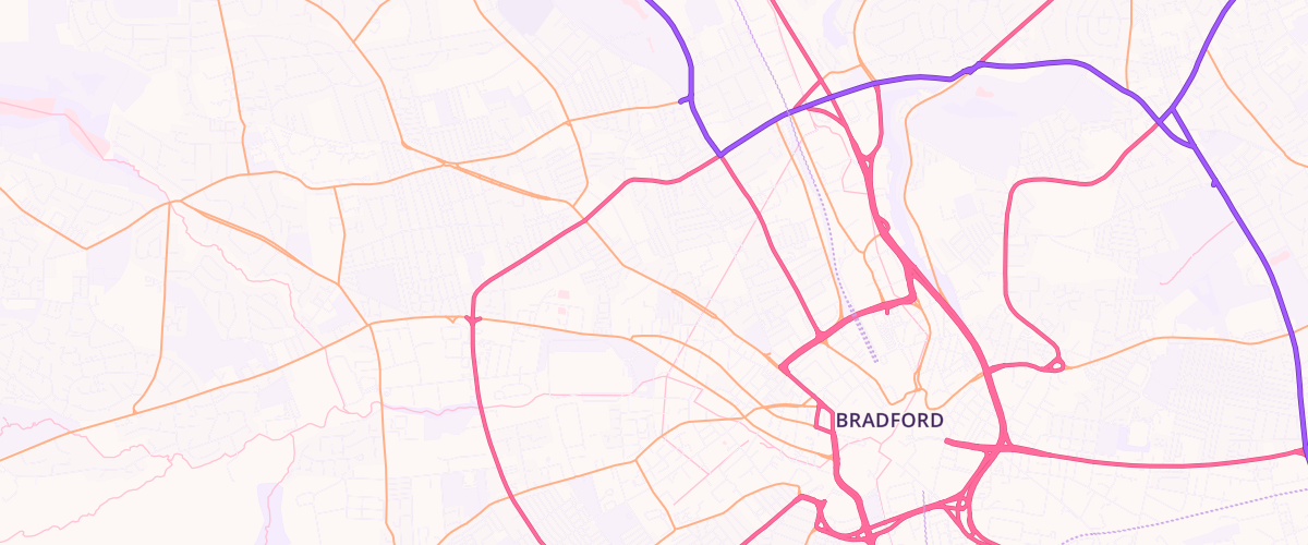 Map showing the location of Whetley Hill