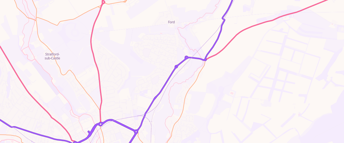Map showing the location of Four Acres Sf Connect
