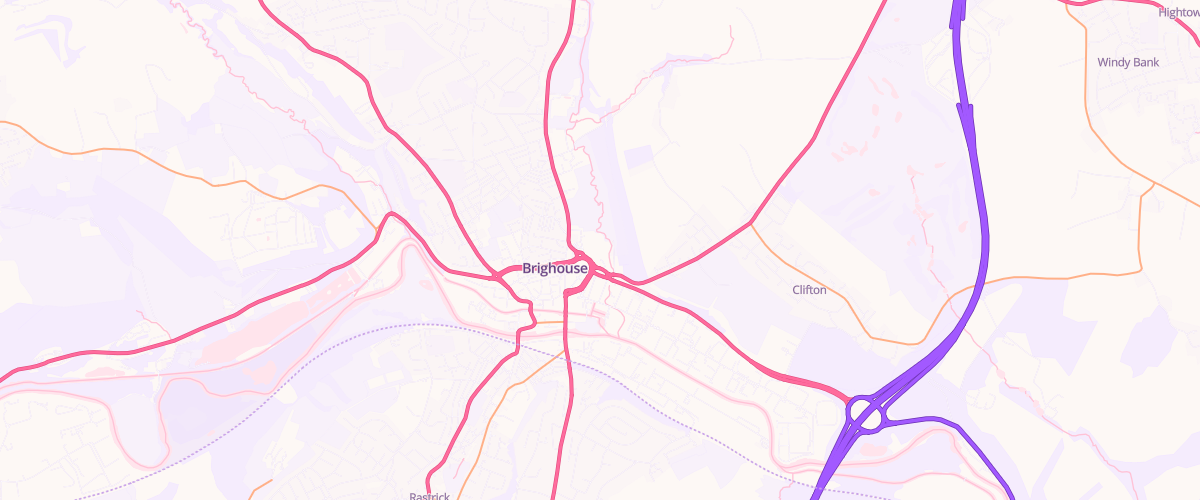Map showing the location of Brighouse Bradford Rd Superstore