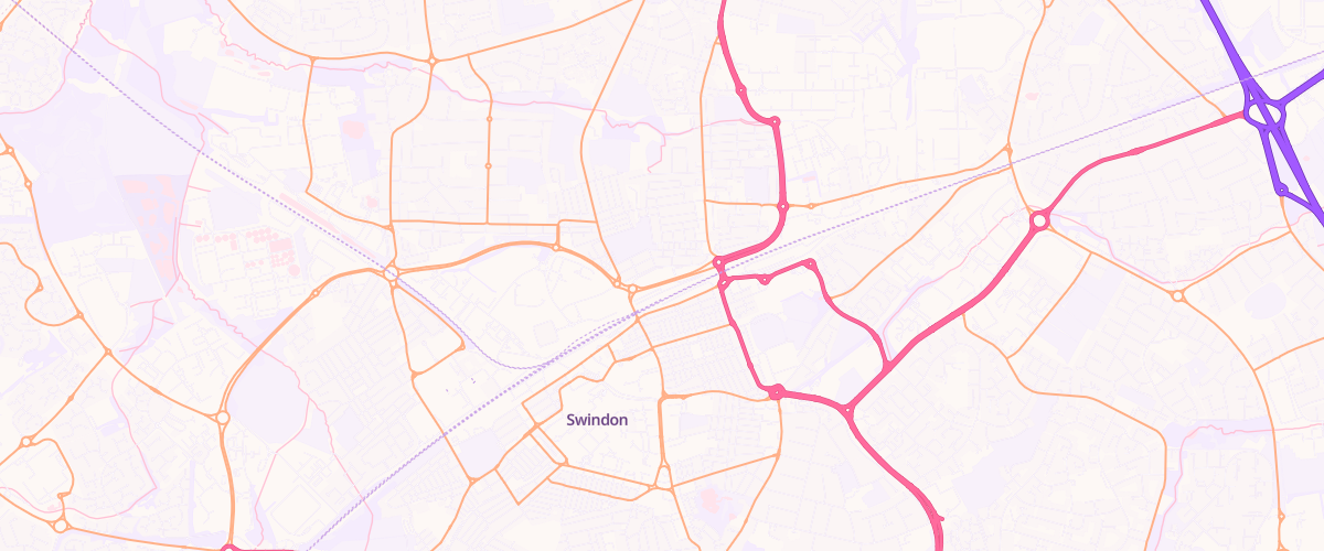 Map showing the location of Eg Swindon Pfs