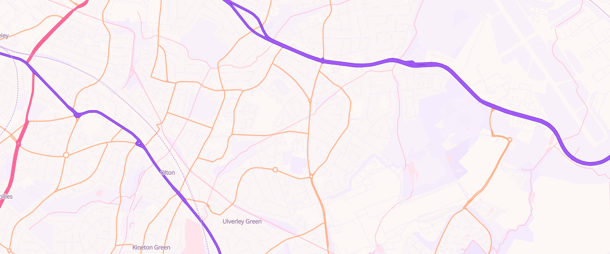 Map showing the location of Asda Hobs Moat Express