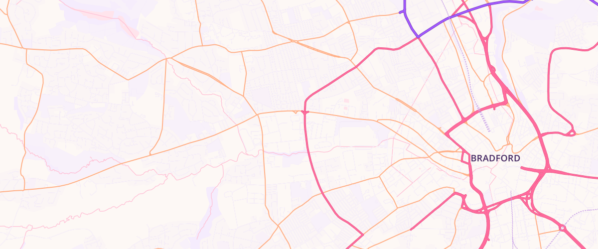 Map showing the location of Mfg Morrisons Bradford Victoria