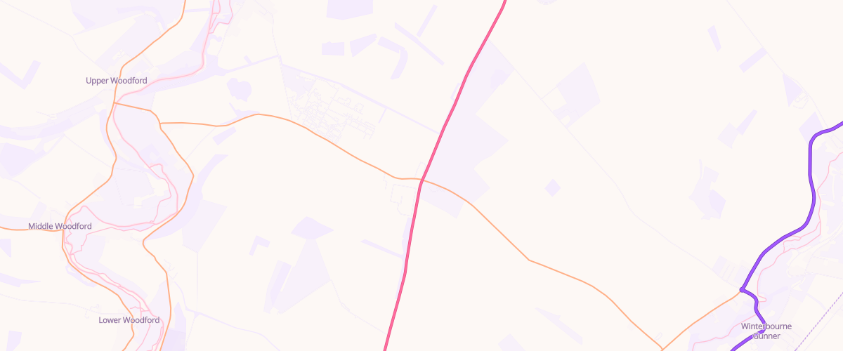 Map showing the location of High Post Filling Station