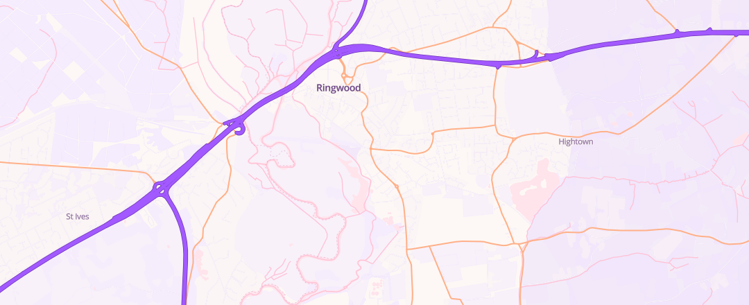 Map showing A M Autos, Ringwood