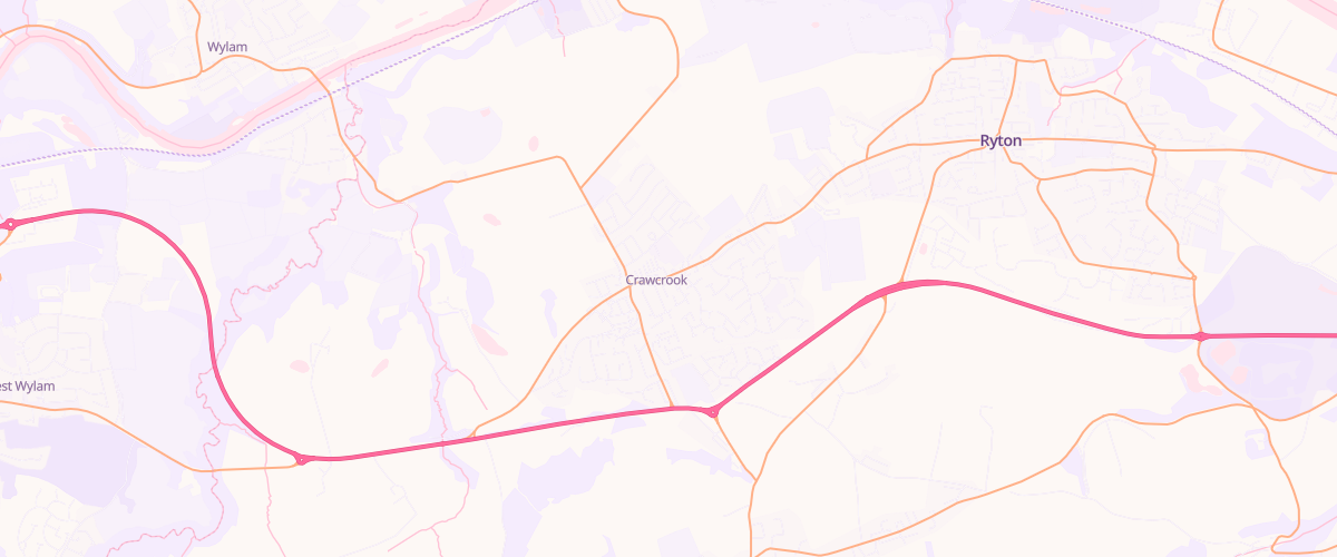 Map showing the location of Westburn Service Station