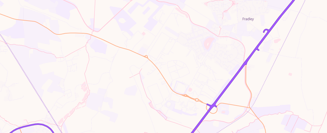 Map showing Allports Garages, Lichfield