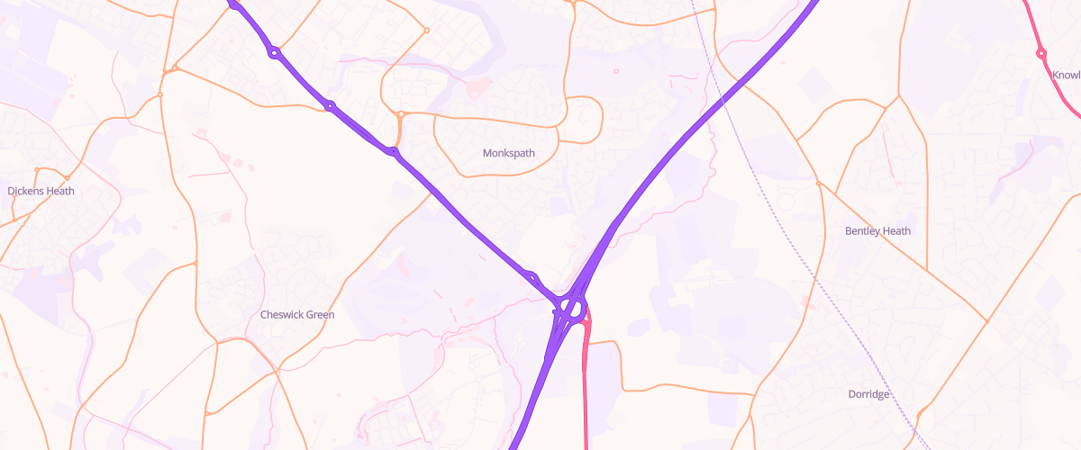 Map showing the location of Solihull Extra Petrol Filling
