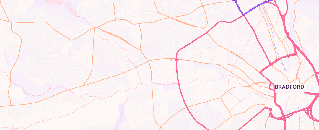 Map showing Young Street Mot Centre, Bradford