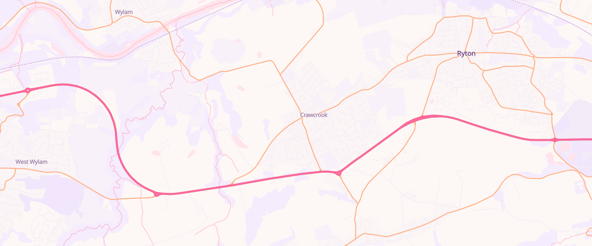 Map showing the location of Rontec Crawcrook