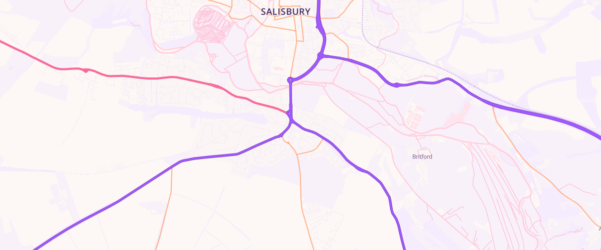 Map showing the location of Salisbury Sf Connect