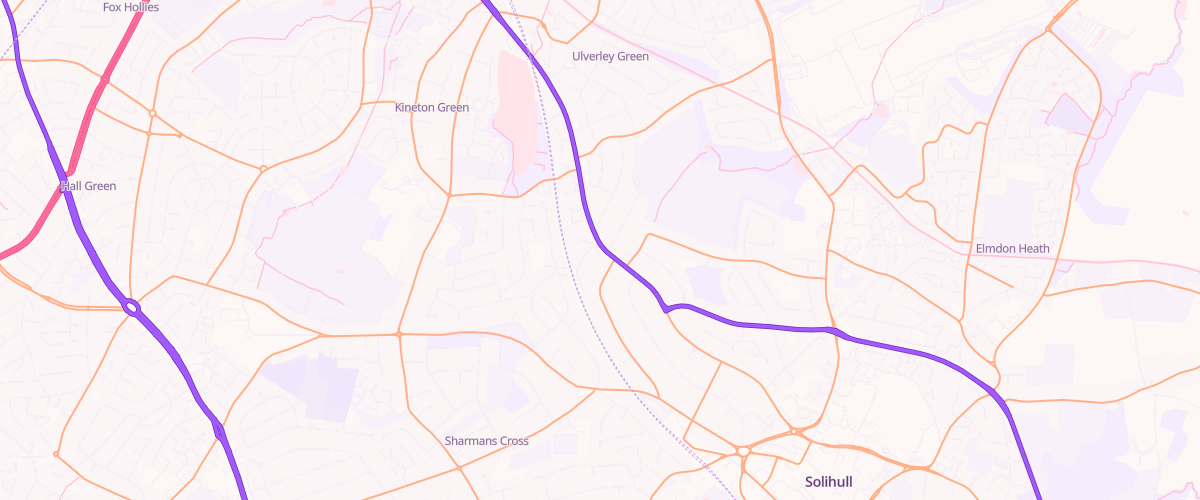 Map showing the location of Shell Solihull