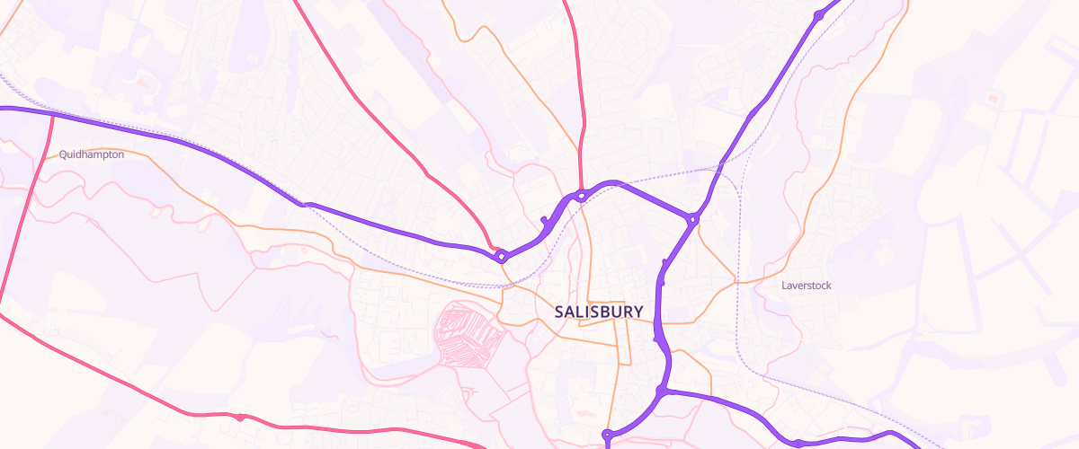 Map showing the location of Shell Waitrose Salisbury