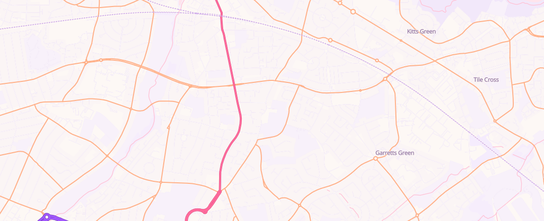 Map showing Midlands Motors Limited, Birmingham