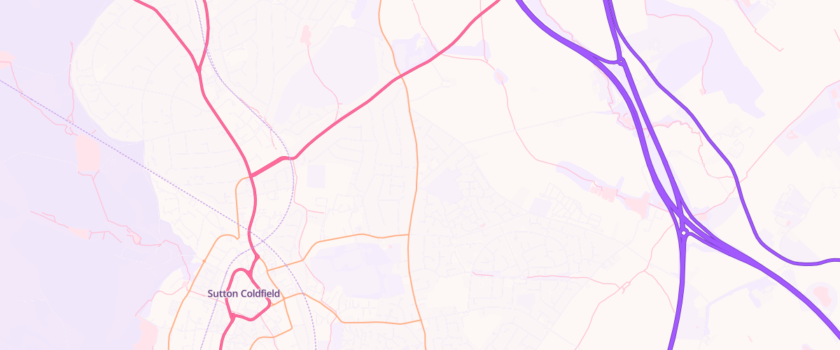 Map showing the location of Coldfield Esso Express