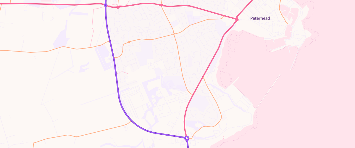 Map showing the location of Asda Peterhead Supermarket