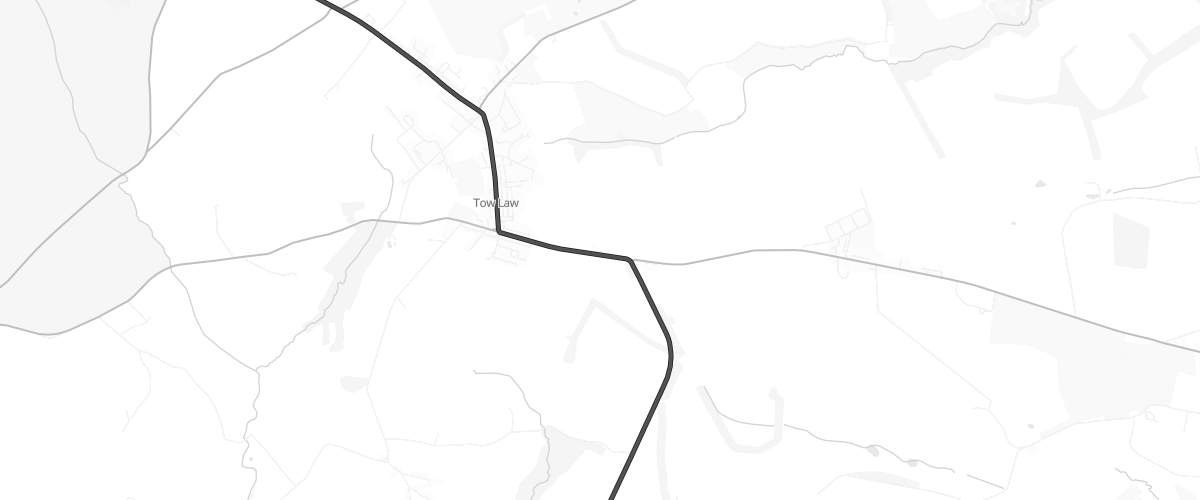 Map showing the location of Tow Law Service Station