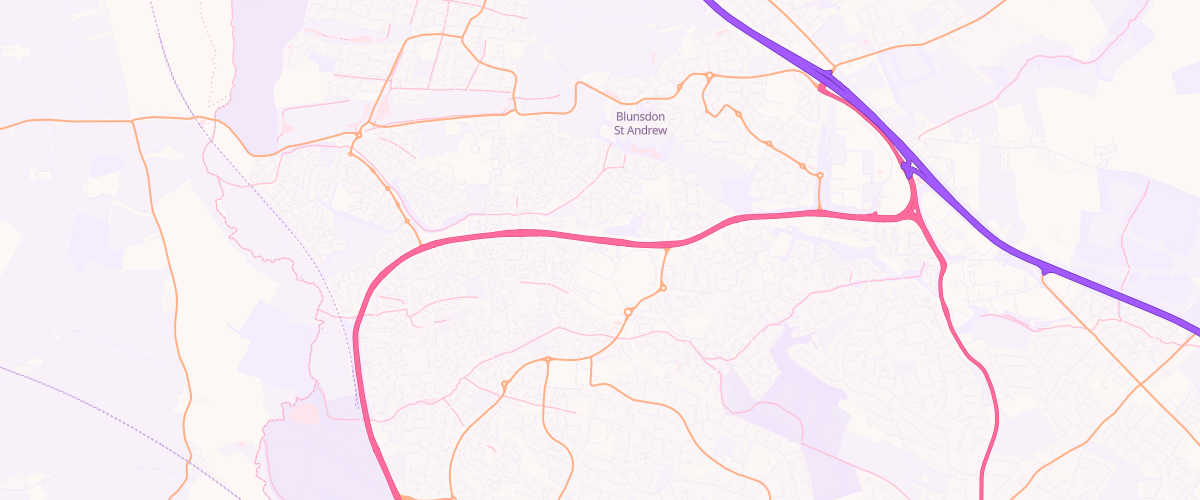 Map showing the location of Asda Swindon Haydon Supercentre