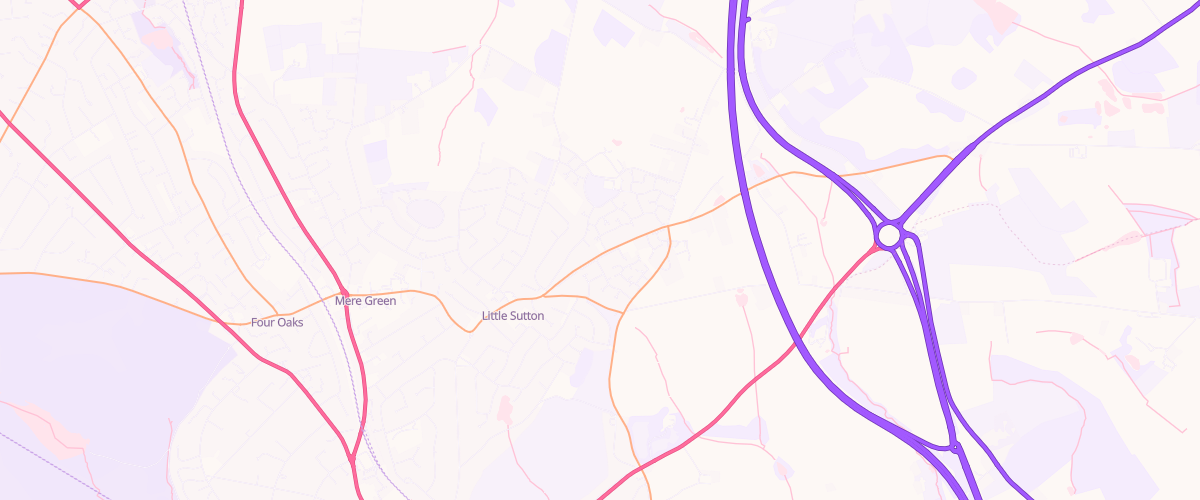 Map showing the location of Mfg Roughley