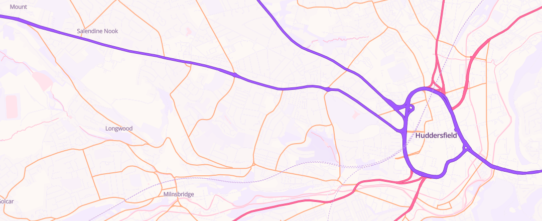 Map showing Willow Garage, Huddersfield