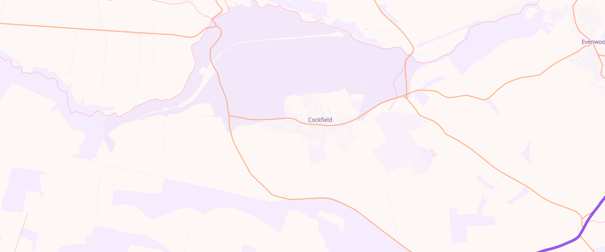 Map showing the location of Crown Garage Cockfield Ltd