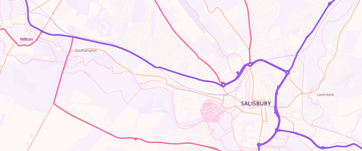 Map showing the location of Shell Little Waitrose Bemerton