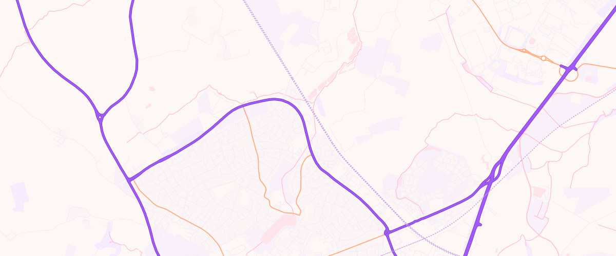 Map showing the location of Mfg Eastern Avenue