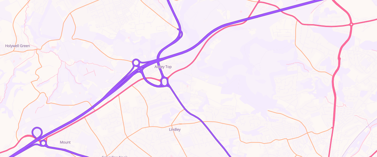 Map showing the location of Our Coop Halifax Road