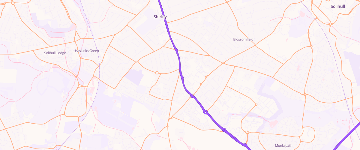 Map showing the location of Shell Shirley Triangle