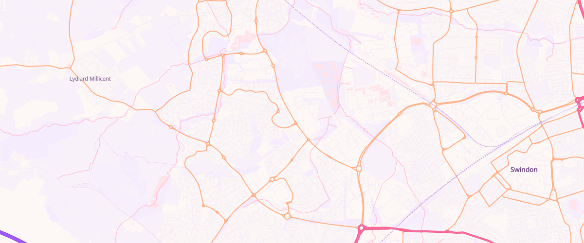 Map showing the location of Shell Co-Op Mead Way