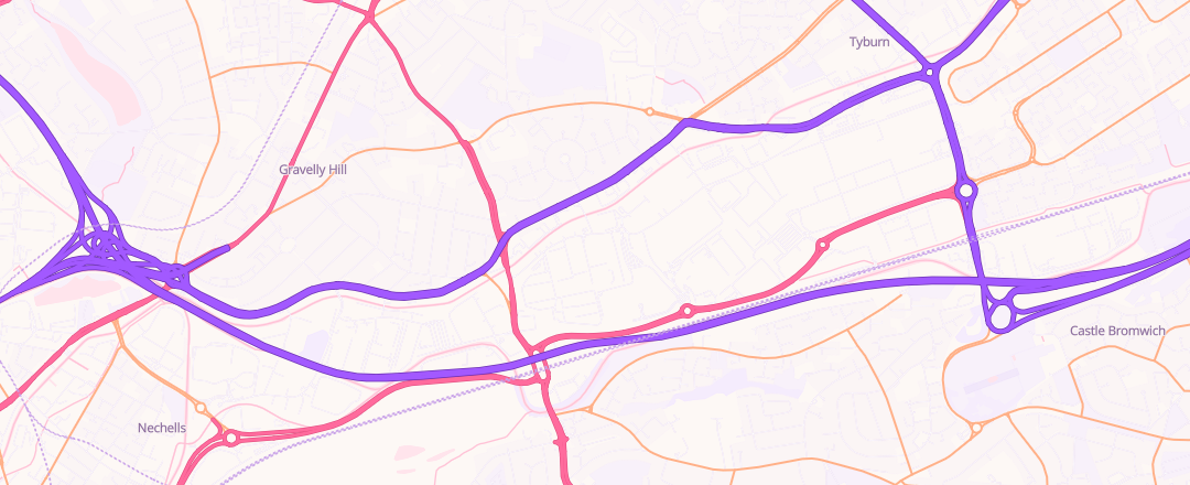 Map showing Smiths Mots, Erdington