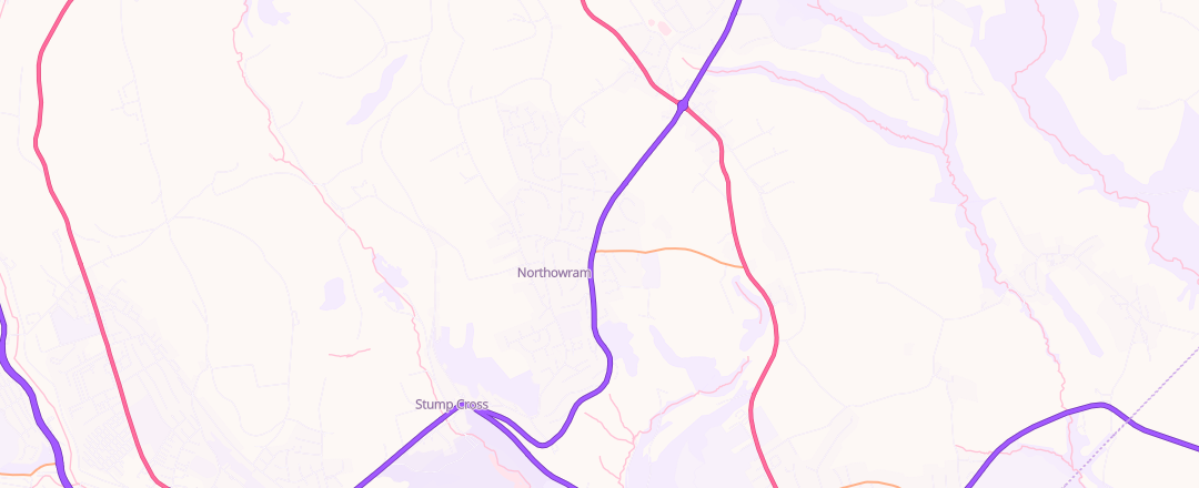 Map showing The Northowram Garage Limited, Halifax