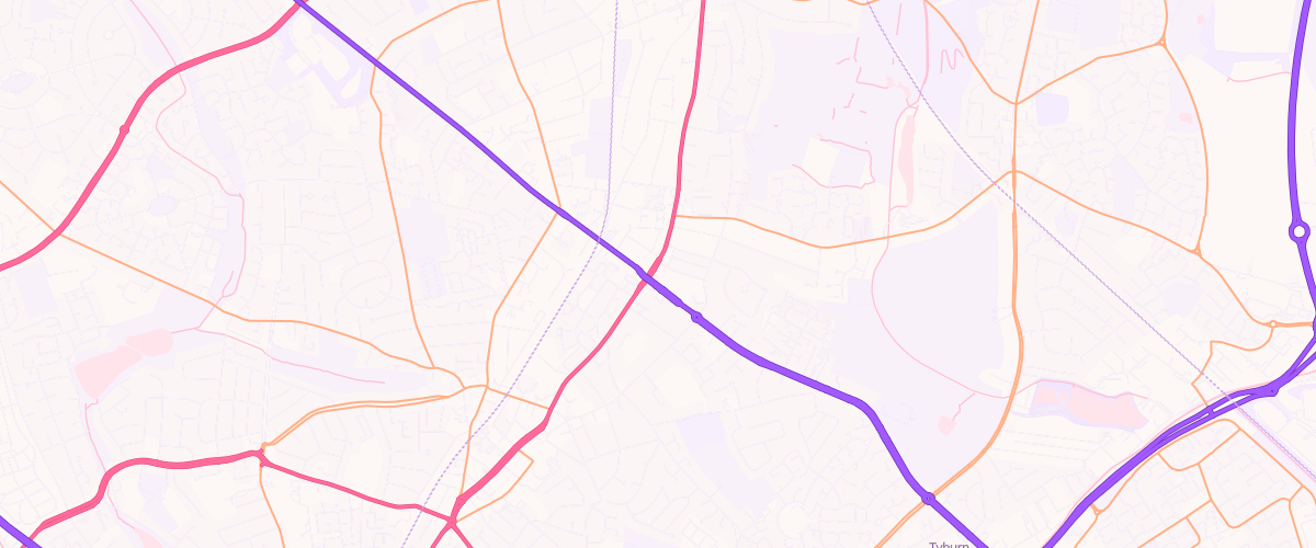 Map showing the location of Erdington Esso Express