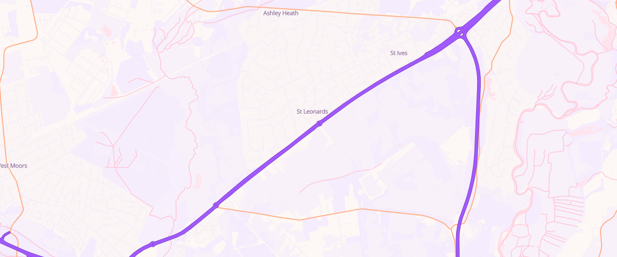 Map showing the location of St Leonards Sf Connect