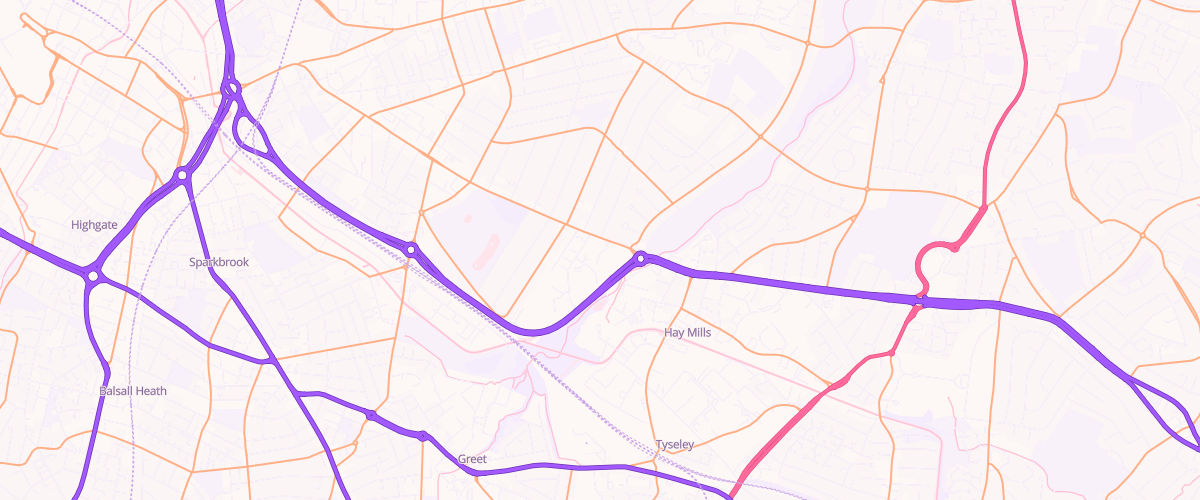Map showing the location of Asda Small Heath Superstore