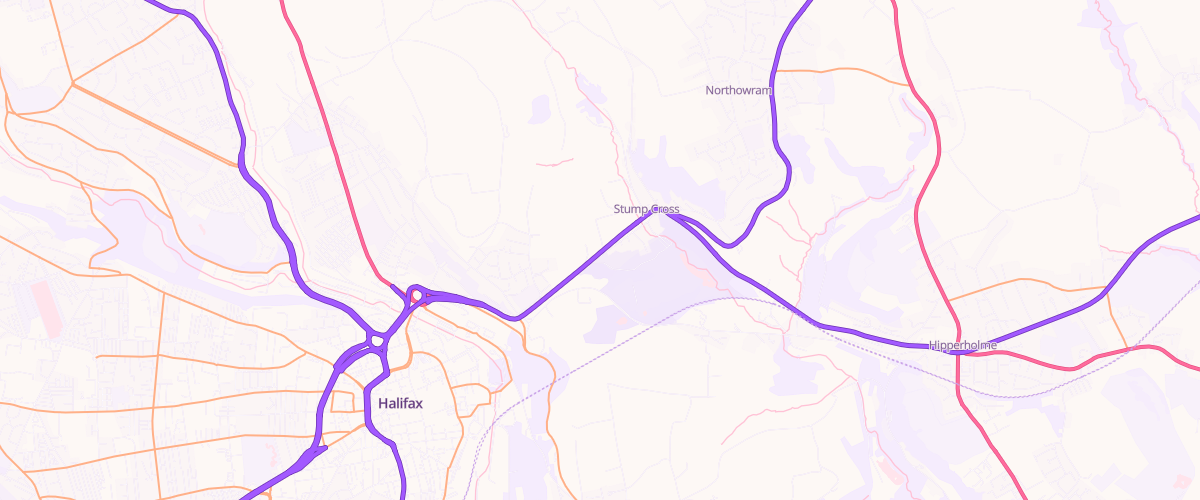 Map showing the location of Undercliffe Service Station