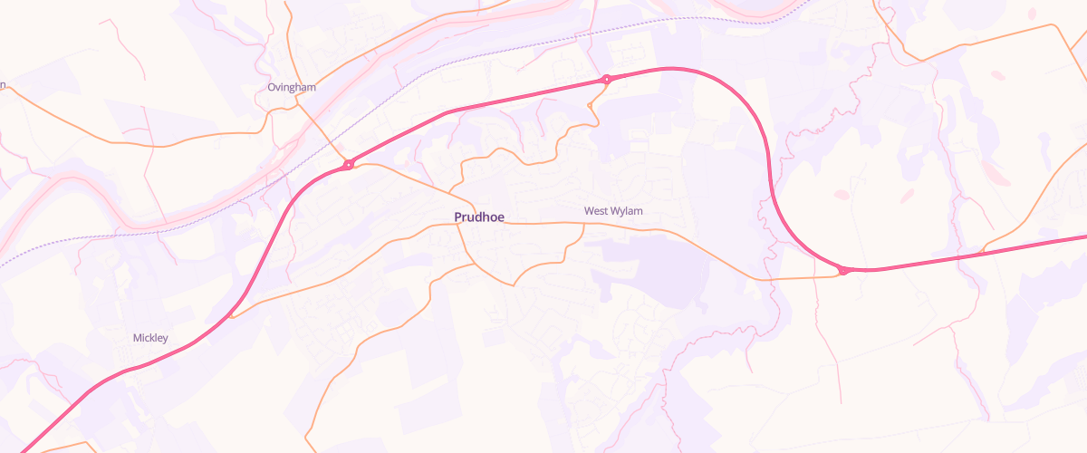 Map showing the location of Asda Prudhoe Express Petrol