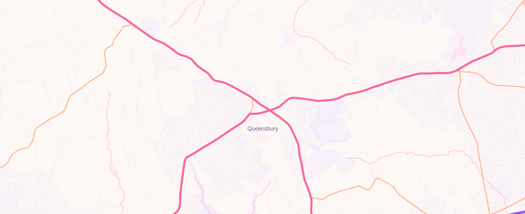 Map showing Queensbury Mot Station, Bradford