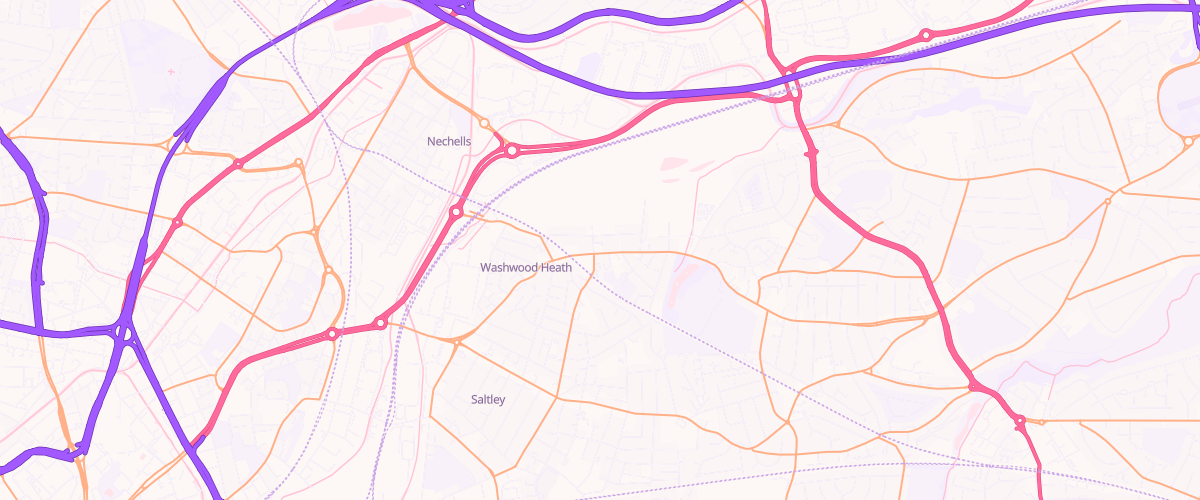 Map showing the location of Shell Washwood Heath