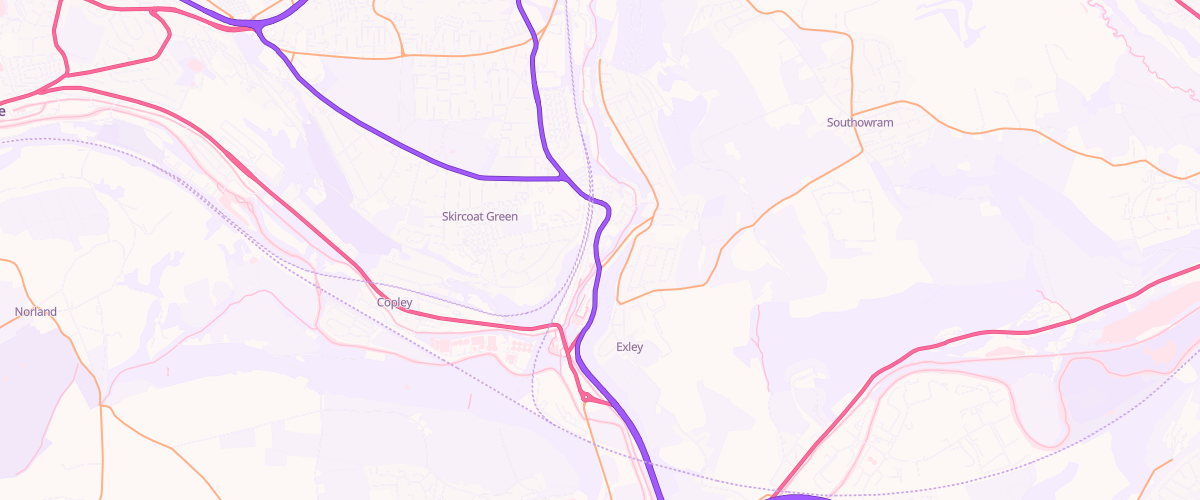 Map showing the location of Shell Salterhebble