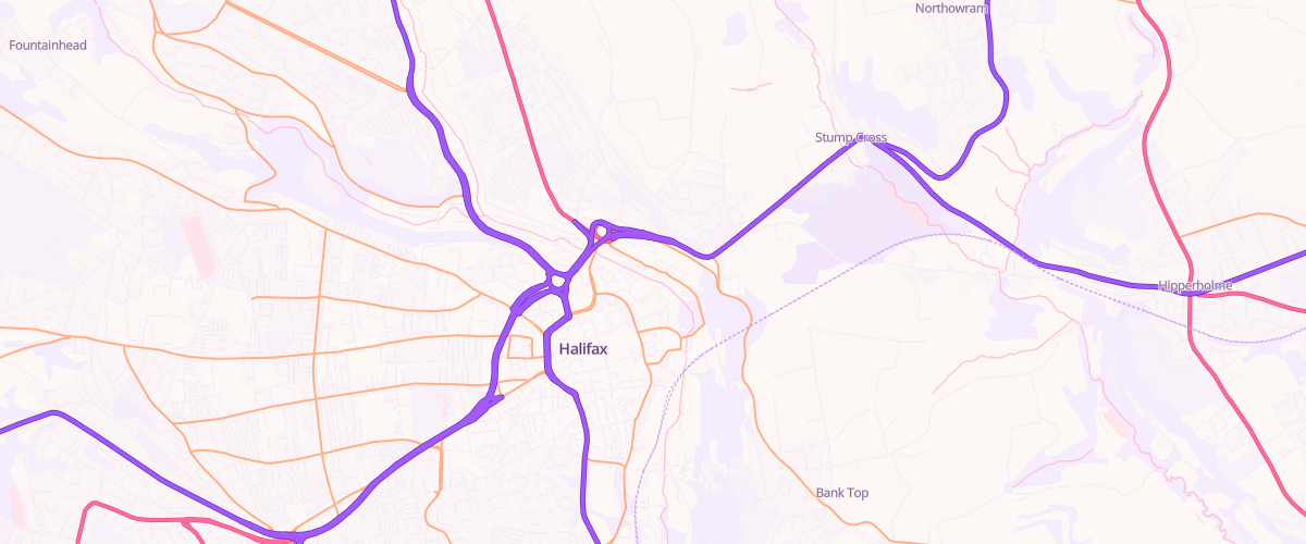 Map showing the location of Sainsburys Halifax