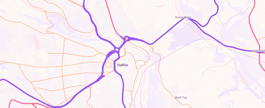 Map showing Halfords Autocentres Ltd, Halifax