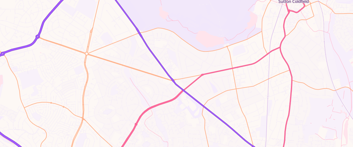 Map showing the location of New Oscott Extra Petrol
