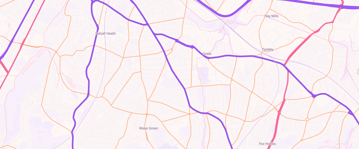 Map showing the location of Asda Sparkhill Express Petrol