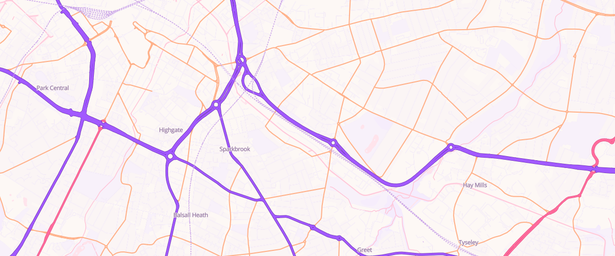Map showing the location of Eg Small Heath Pfs