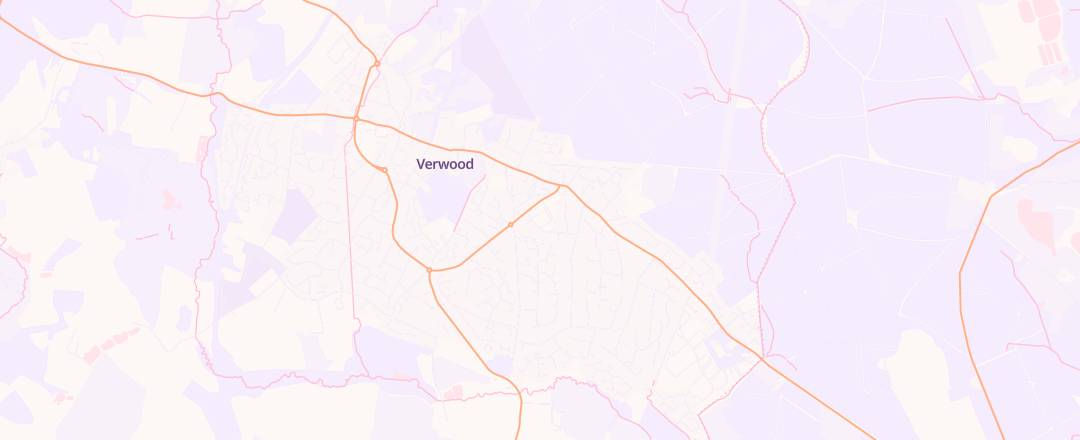Map showing Ebblake Tyres Autocentre, Verwood