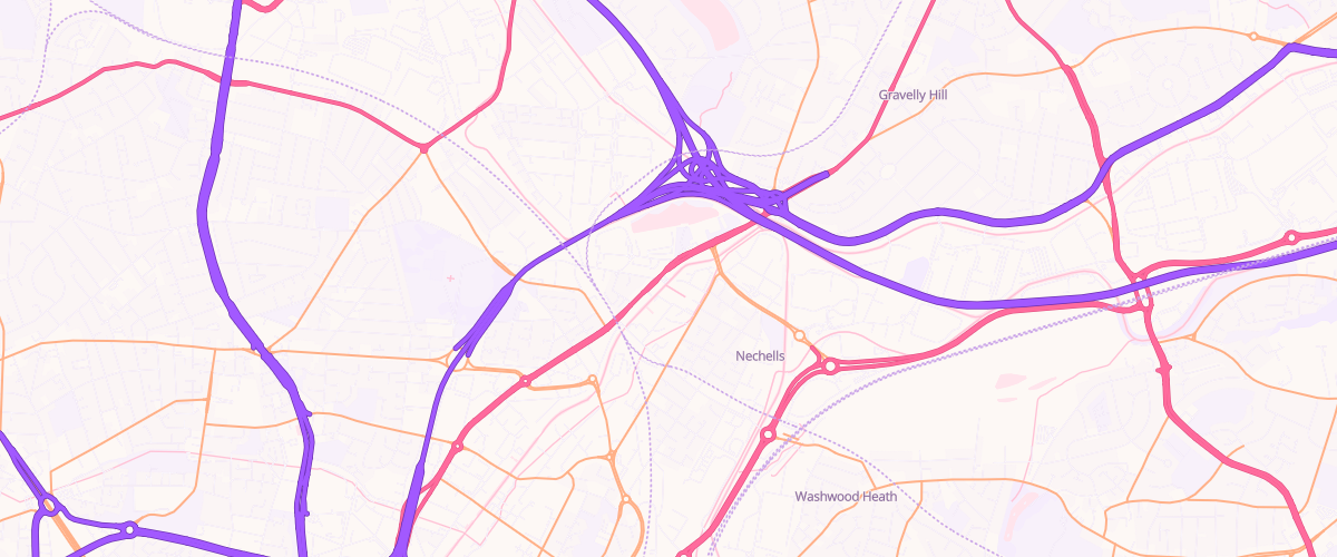 Map showing the location of Mfg Expressway