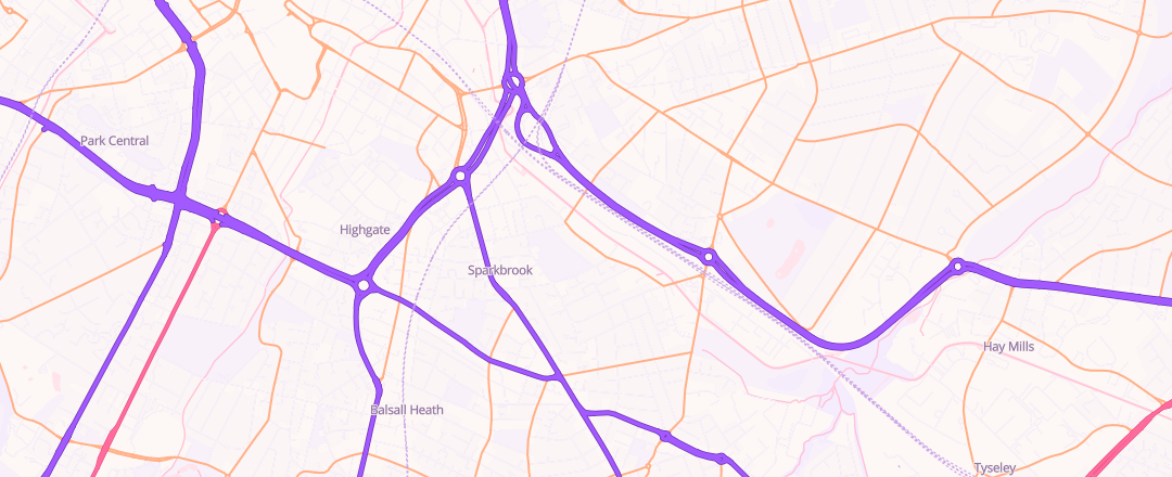 Map showing City Mot Bay Ltd, Birmingham