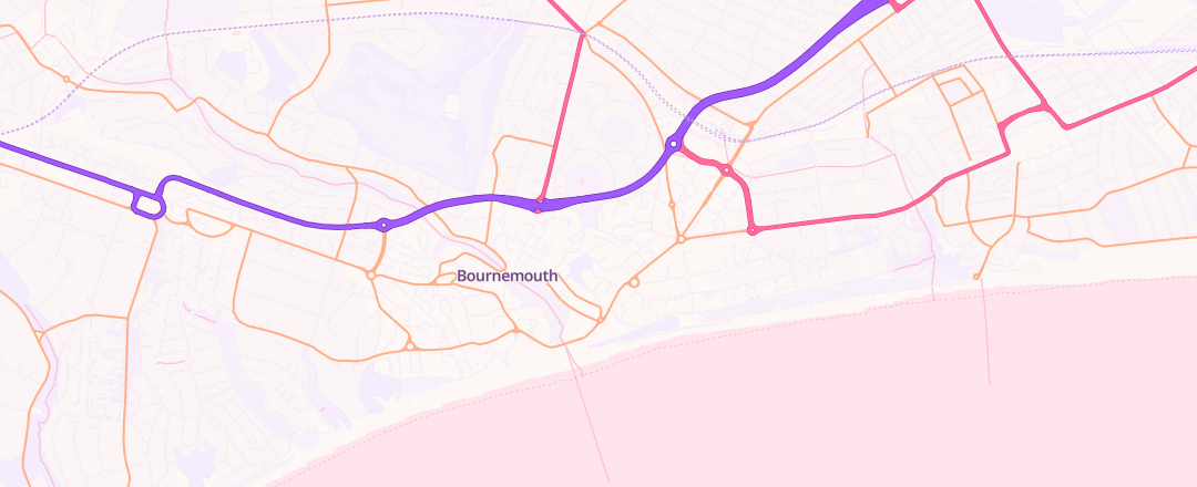 Map showing Glen Fern Garage, Bournemouth